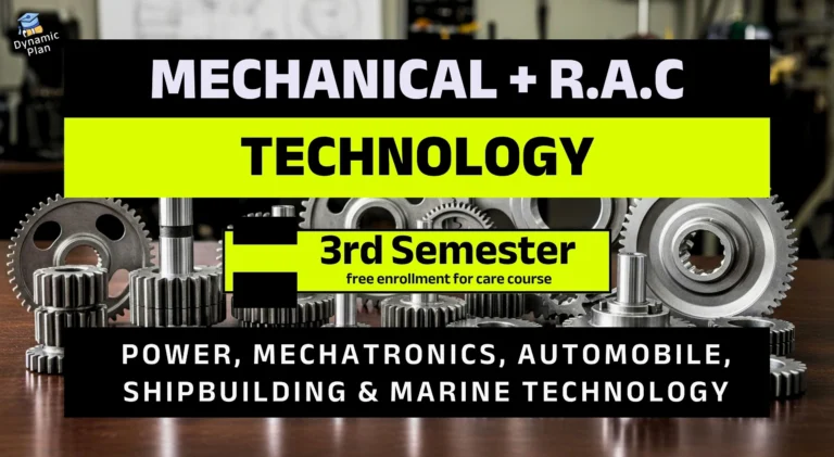 3rd Semester→ Mechanical + RAC + Power + Marine Technology