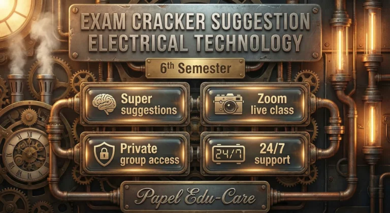 Sixth Semester →Electrical Technology → Exam Cracker