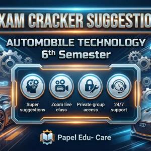 Sixth Semester →Automobile Technology → Exam Cracker
