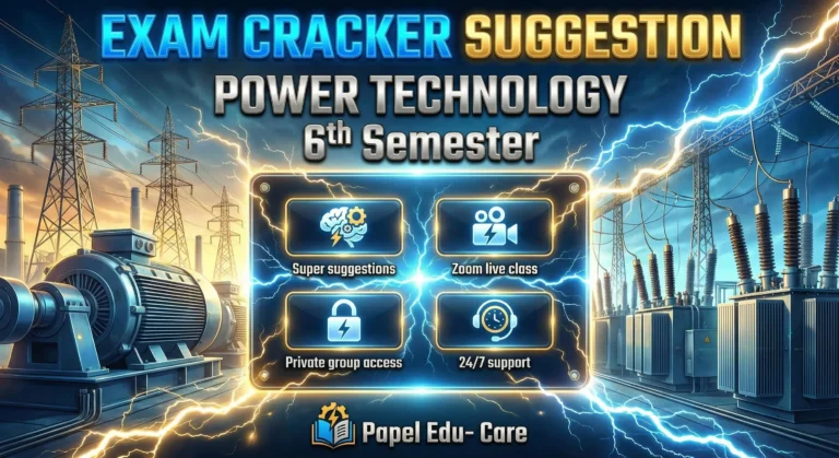 Sixth Semester →Power Technology → Exam Cracker