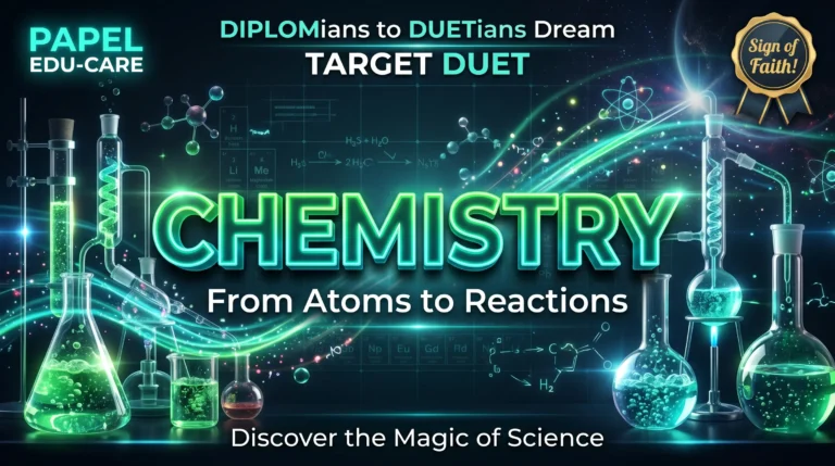 🎓 Duet Admissions → Chemistry (First Paper) → Non-Tech Special